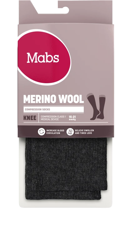 Mabs Wool Knee Black 1 par M Mabs