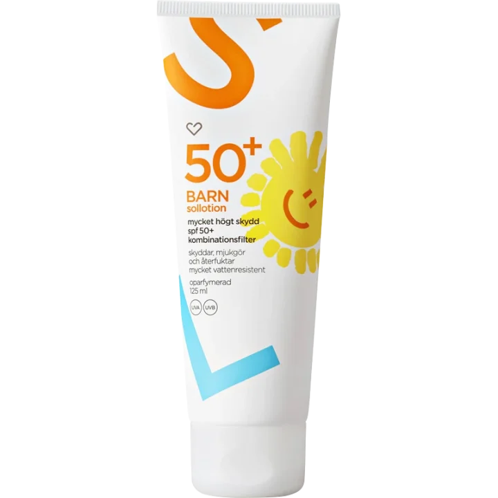 Hjärtats Sollotion Barn SPF50+ Oparfymerad 125 ml Hjärtats