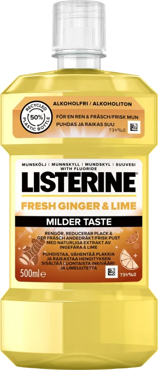 Listerine Milder Taste Fresh Ginger & Lime Munskölj 500 ml Listerine