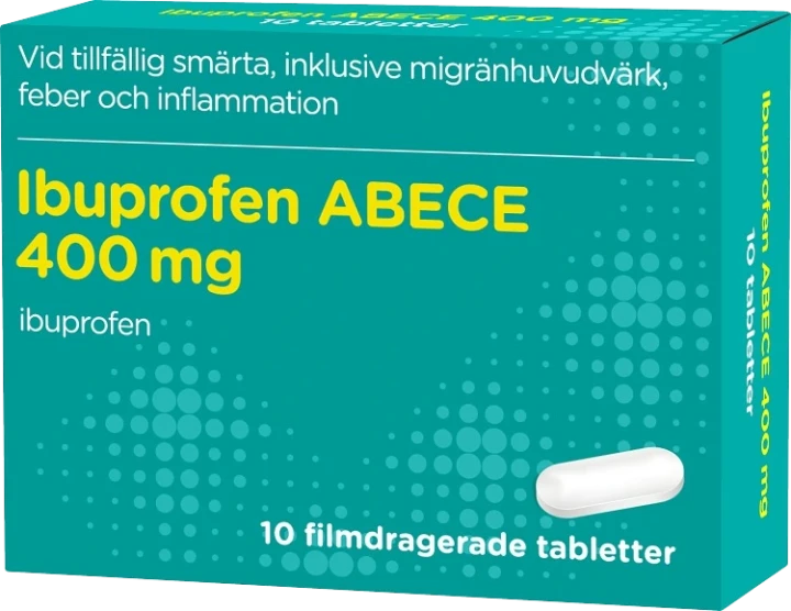 Ibuprofen ABECE 400 mg 10 filmdragerade tabletter ABECE