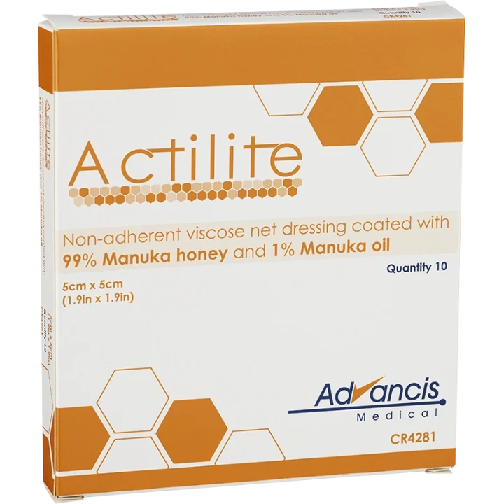 Actilite Viskosnät med Manukahonung 5x5cm 10 st Activon