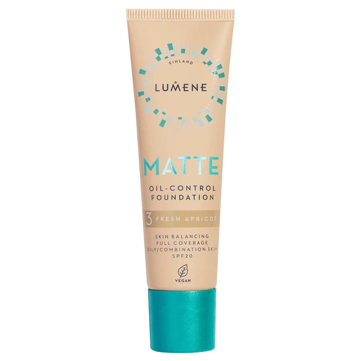 Lumene Matte Oil-Control Foundation SPF 20, 30 ml 3 Fresh Apricot Lumene