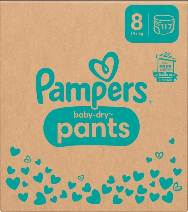 Pampers Baby-Dry Stl8 19kg+ 117st Pampers
