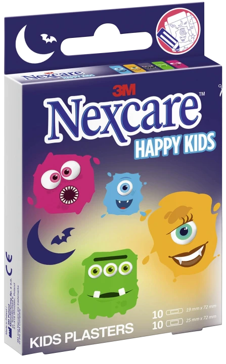Nexcare Happy Kids Plåster 20 st Monster Nexcare