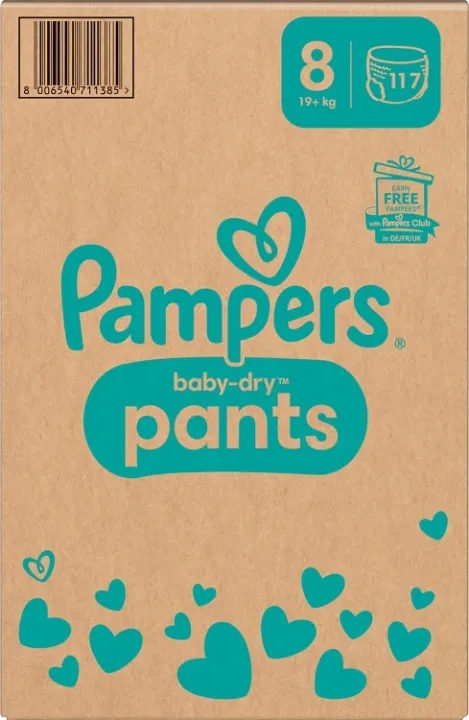 Pampers Baby-Dry Stl8 19kg+ 117st Pampers