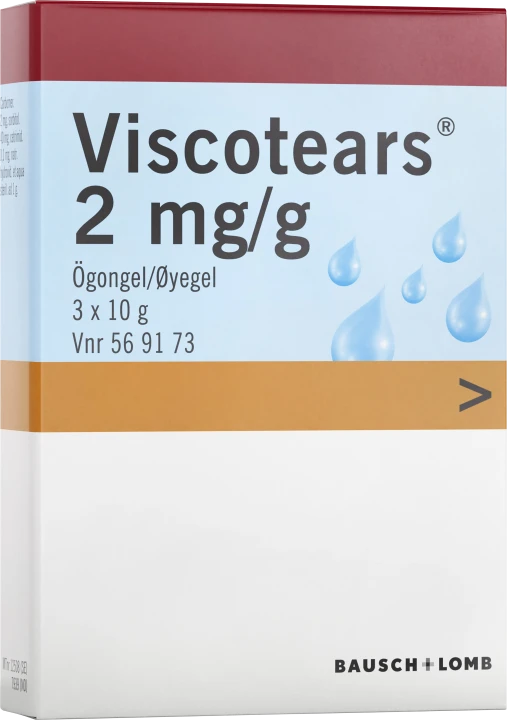 Viscotears ögongel 2 mg/g 3x10 g Viscotears