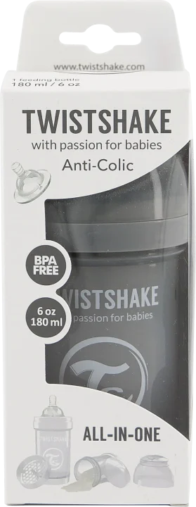 Twistshake Anti-Colic nappflaska 180 ml Pastell Grå Twistshake