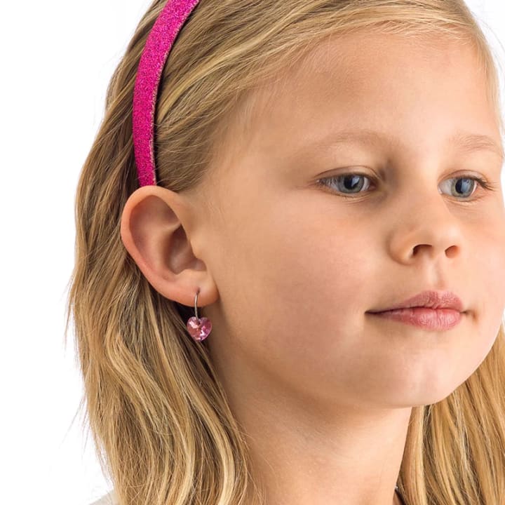 Blomdahl Örhängen Ring Heart Rose Blomdahl