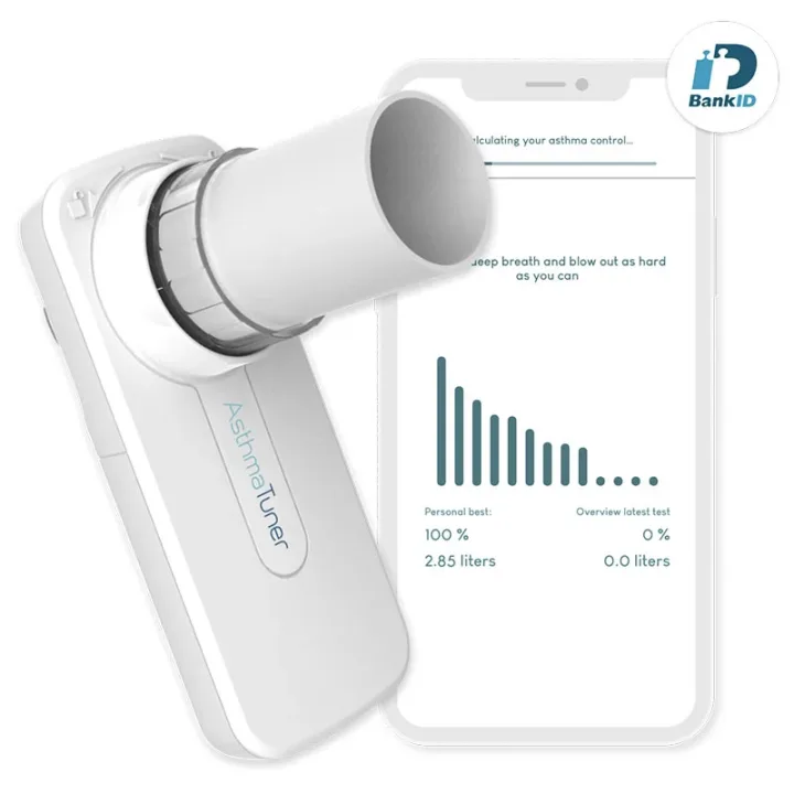 AsthmaTuner digital spirometer behandlings- och egenvårdsverktyg för astma 1styck AsthmaTuner