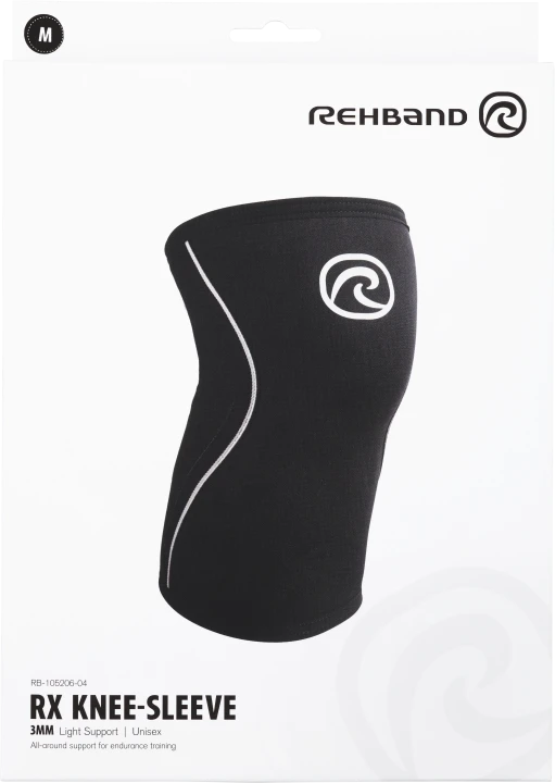 Rehband Rx Knee Support 3mm Svart M Rehband