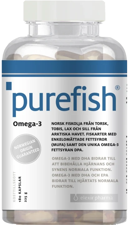 Elexir Pharma Purefish Omega-3 180 kapslar Elexir Pharma