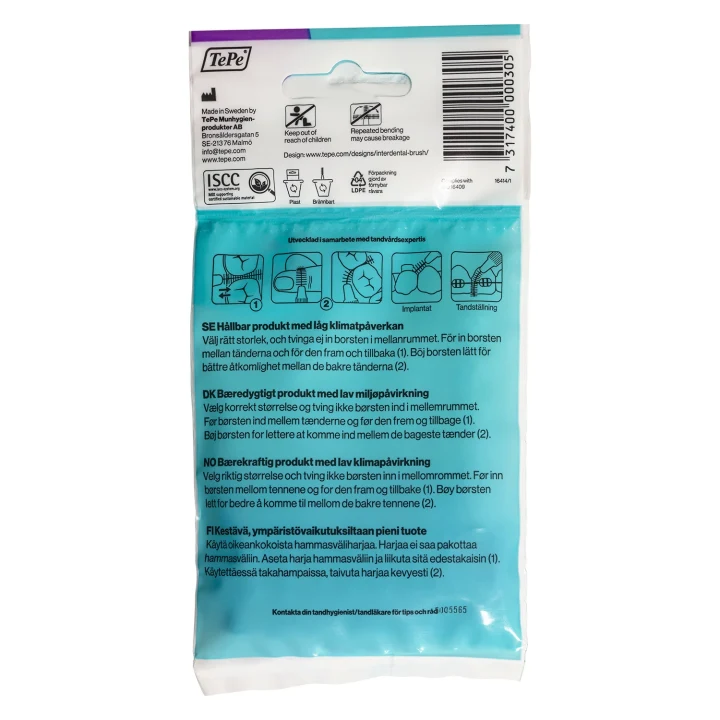TePe Mellanrumsborste 0,4 - 1,3 mm 8 st 1,1 mm TePe