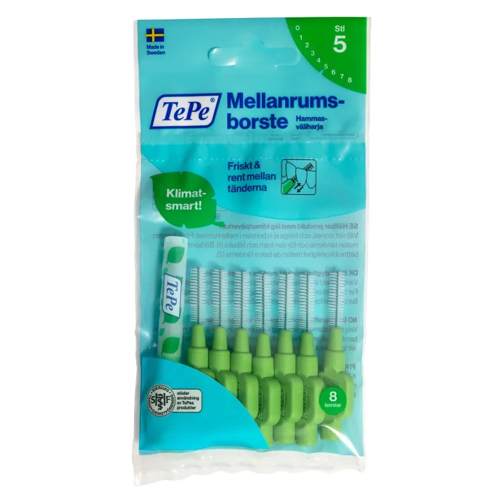 TePe Mellanrumsborste 0,4 - 1,3 mm 8 st 0,8 mm TePe