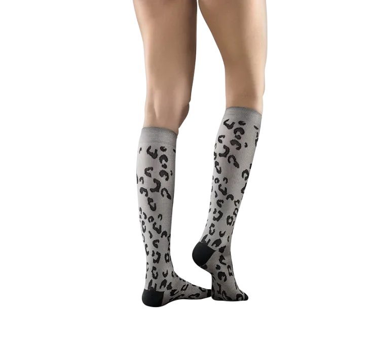 Mabs Cotton Knee Grey Leopard XL Mabs