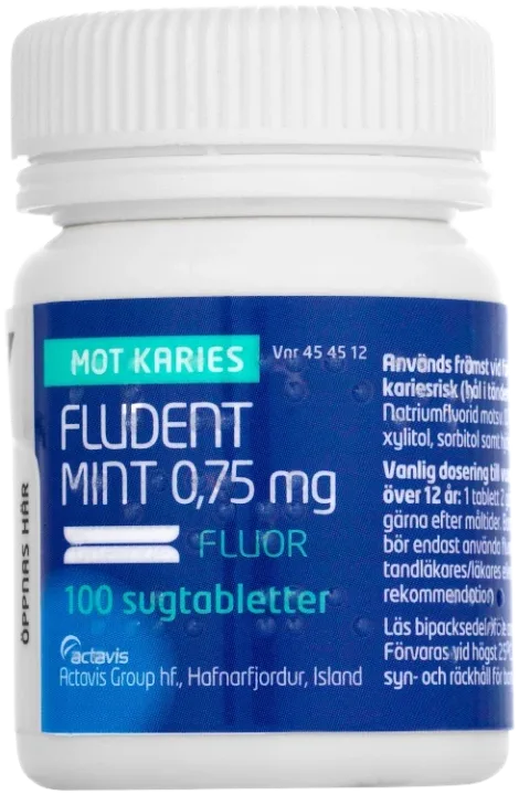 Fludent mint sugtablett 0,75 mg 100 st Fludent