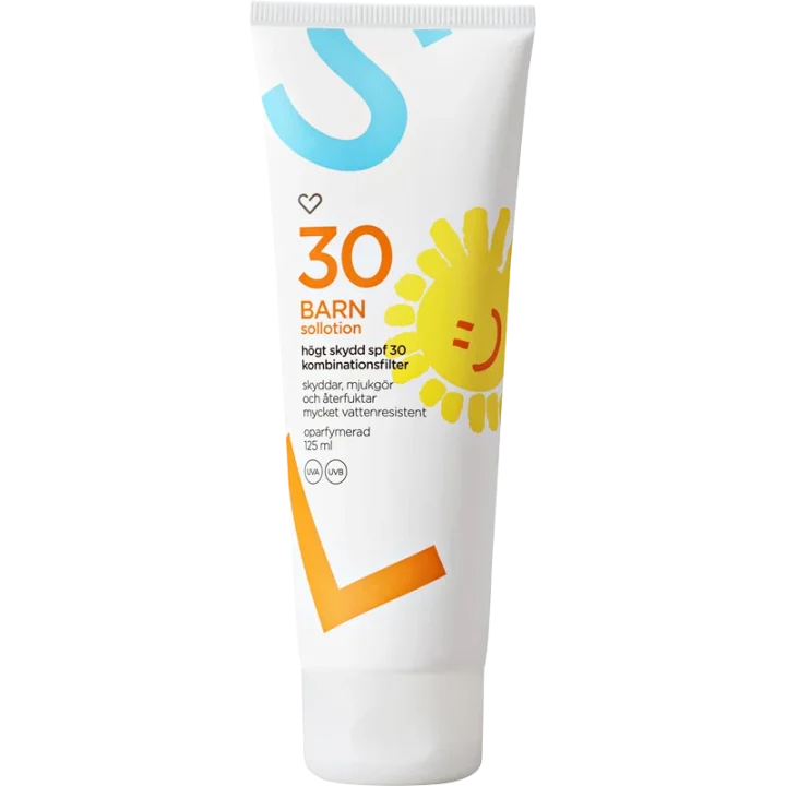 Hjärtats Sollotion Barn SPF30 Oparfymerad 125 ml Hjärtats