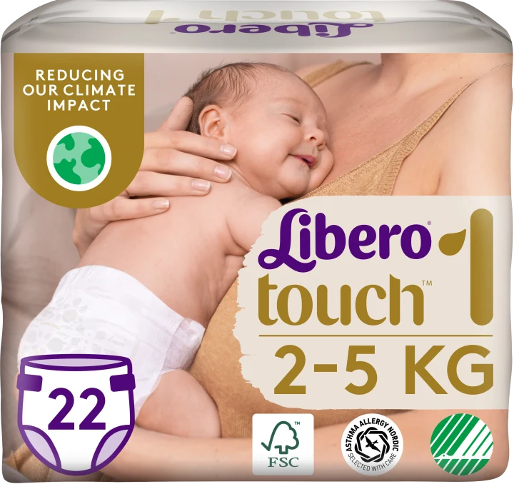 Libero Touch 1 Blöja 2-5kg 22 st Libero