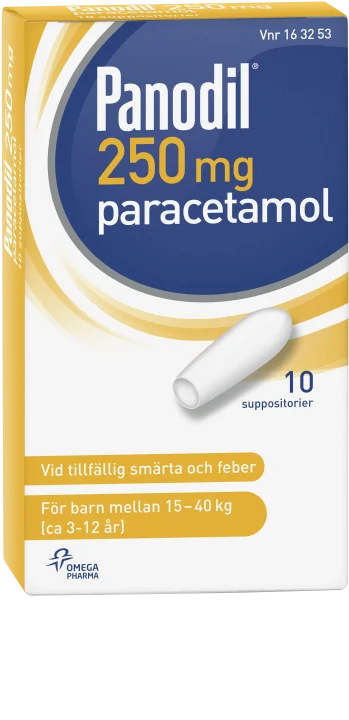 Panodil suppositorium 250 mg 10 st Panodil