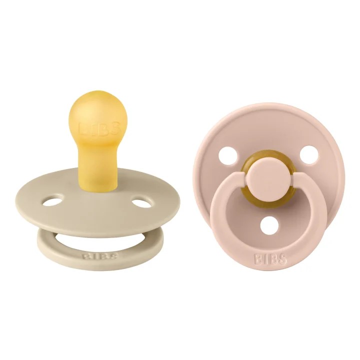 BIBS Colour Latex Size 1 Vanilla/Blush 2-pack Bibs