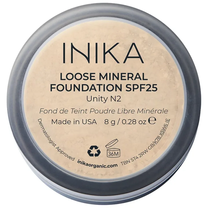 INIKA Loose Mineral Foundation SPF 25, 8 g Unity Inika Organic