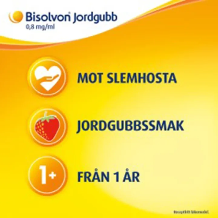 Bisolvon oral lösning jordgubb 0,8 mg/ml 125 ml Bisolvon