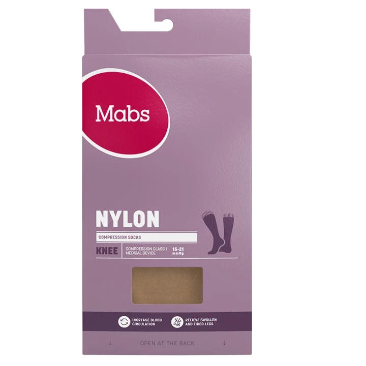 Mabs Nylon Knee Tan 1 par S Mabs