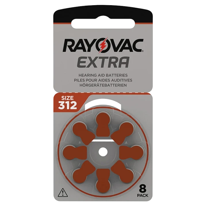 Rayovac Extra Hörapparatsbatterier 312 Brun 8st Rayovac