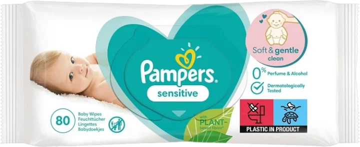 Pampers Sensitive Baby Våtservetter 80 st Pampers
