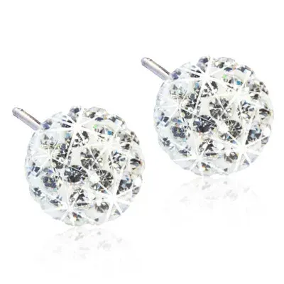 Blomdahl Örhängen Crystal Ball 6 mm White Blomdahl