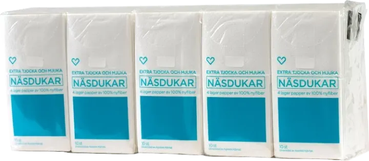 Hjärtats Pappersnäsdukar 10x10 st Hjärtats