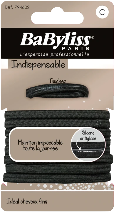 BaByliss Svart hårsnodd Anti-Glid 9 st BaByliss