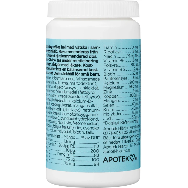 Hjärtats Multivitamin Man 100 st Hjärtats