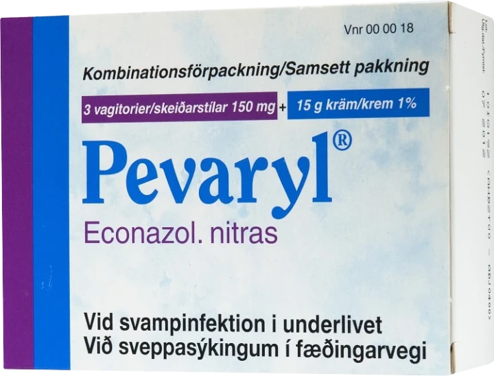 Pevaryl vagitorium och kräm 150 mg + 1% 1 st Pevaryl