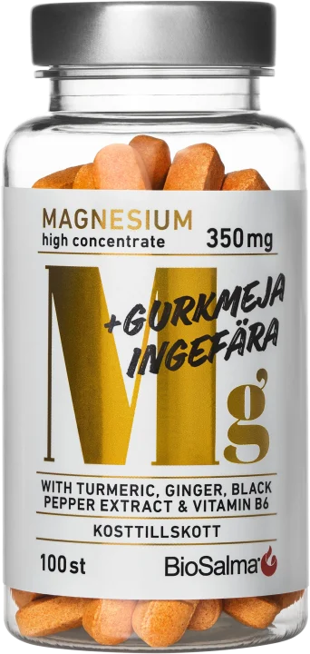 BioSalma Magnesium 350 mg + Gurkmeja Ingefära 100 st kapslar BioSalma