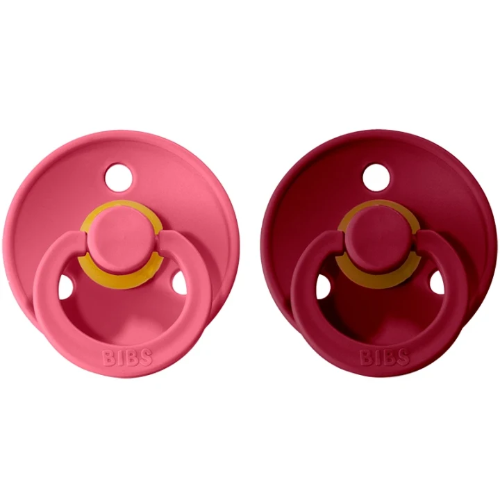 BIBS Napp Coral / Ruby 0-6 månader 2-pack Bibs