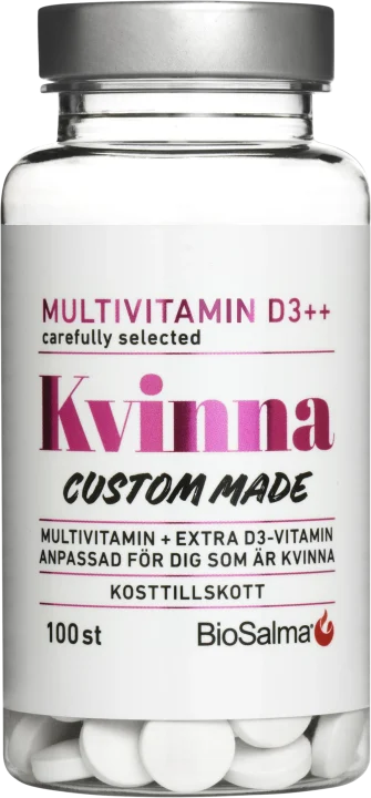 BioSalma Multivitamin Kvinna D-vitamin++ 100 tabletter BioSalma