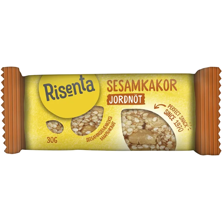 Risenta Sesamkakor Jordnöt 30 g Risenta