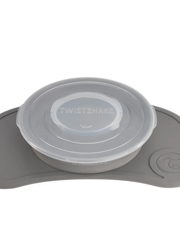 Twistshake Click-Mat Mini + Plate Pastel Grey Twistshake