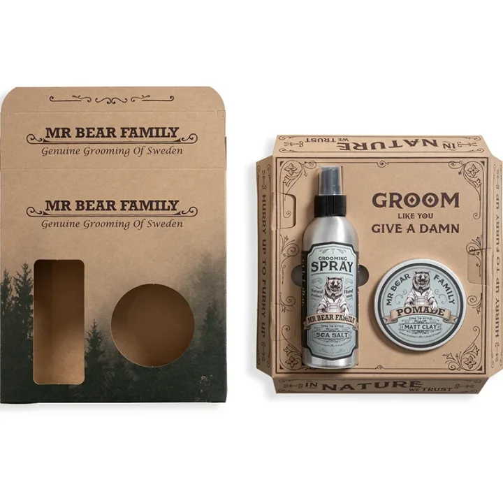 Mr Bear Family Kit - Spray & Pomade Springwood 200 + 100 ml Mr Bear Family