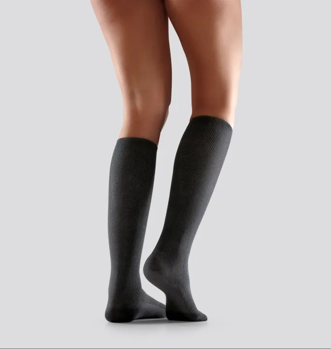 Mabs Travel Cotton Knee Black 1 par S Mabs