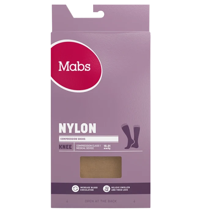 Mabs Nylon Knee Tan 1 par M Mabs