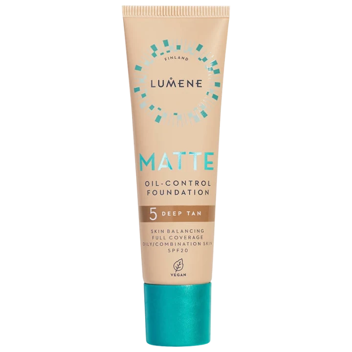 Lumene Matte Oil-Control Foundation SPF 20, 30 ml 5 Deep Tan Lumene
