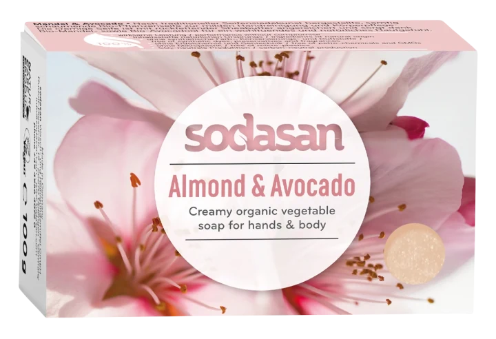 Sodasan Ekologisk Tvål Mandel & Avokado 100 g Sodasan