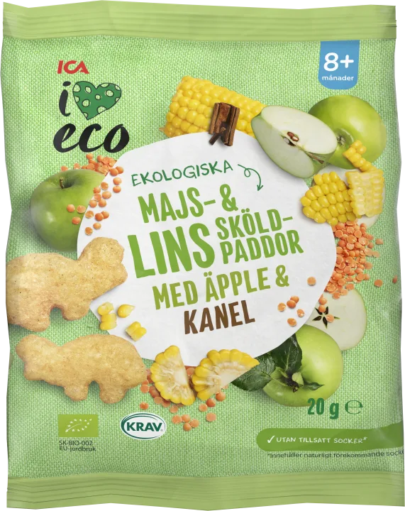 ICA I Love Eco Majs & Linssköldpaddor 20 g ICA I Love Eco