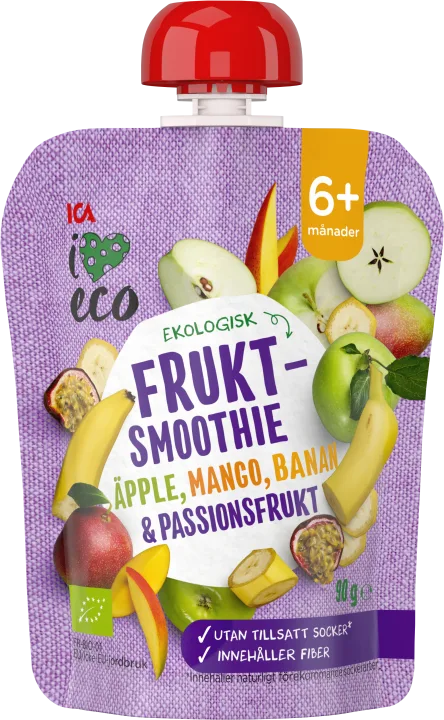 ICA I Love Eco Fruktsmoothie Äpple Mango 90 g ICA I Love Eco