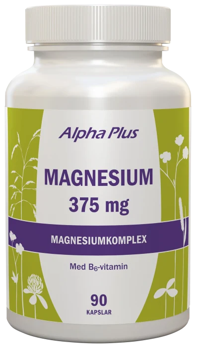 Alpha Plus Magnesium 375 mg 90 kapslar Alpha Plus