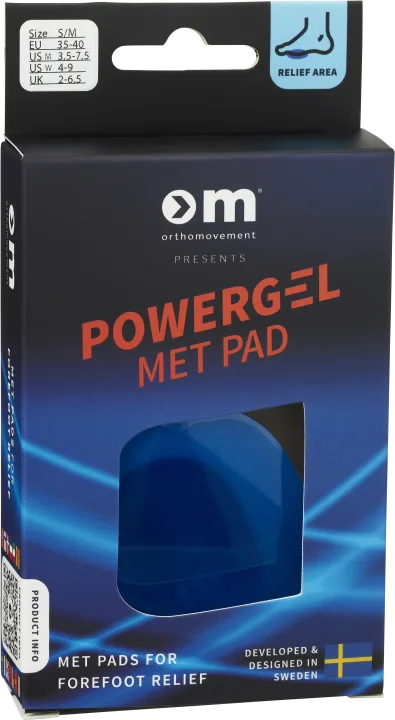 Ortho Movement Powergel Met Pad S/M Ortho Movement
