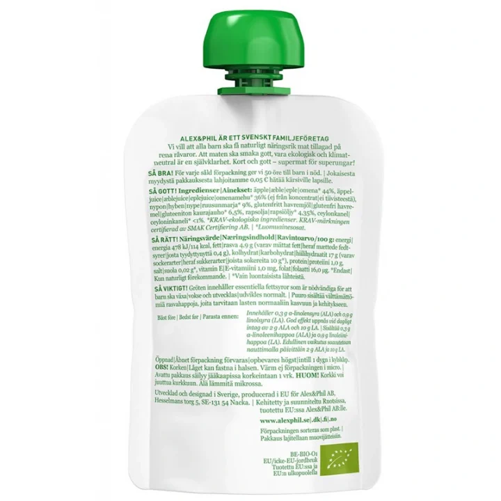 Alex & Phil Vår Äpple- & Kanelgröt 100 g Alex & Phil