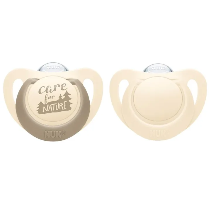 NUK for Nature Napp Silikon Creme 2-pack 6-18 mån Nuk