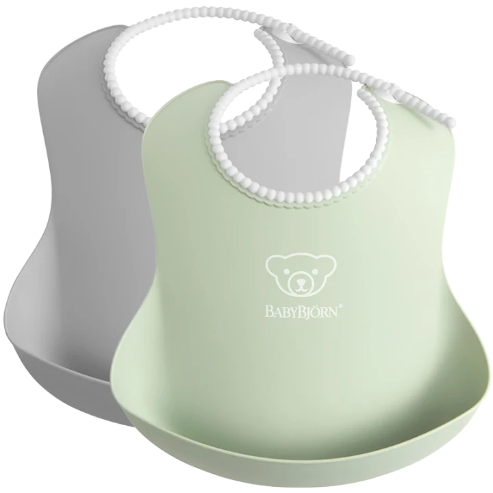 BabyBjörn Haklapp Grå/Blekgrön 2-pack Babybjörn